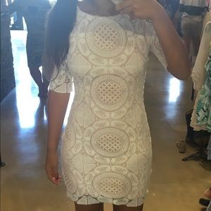 White Patterned Dress